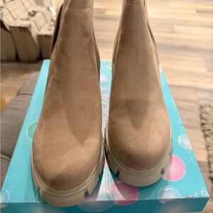 Buckle Beige Ankle Booties